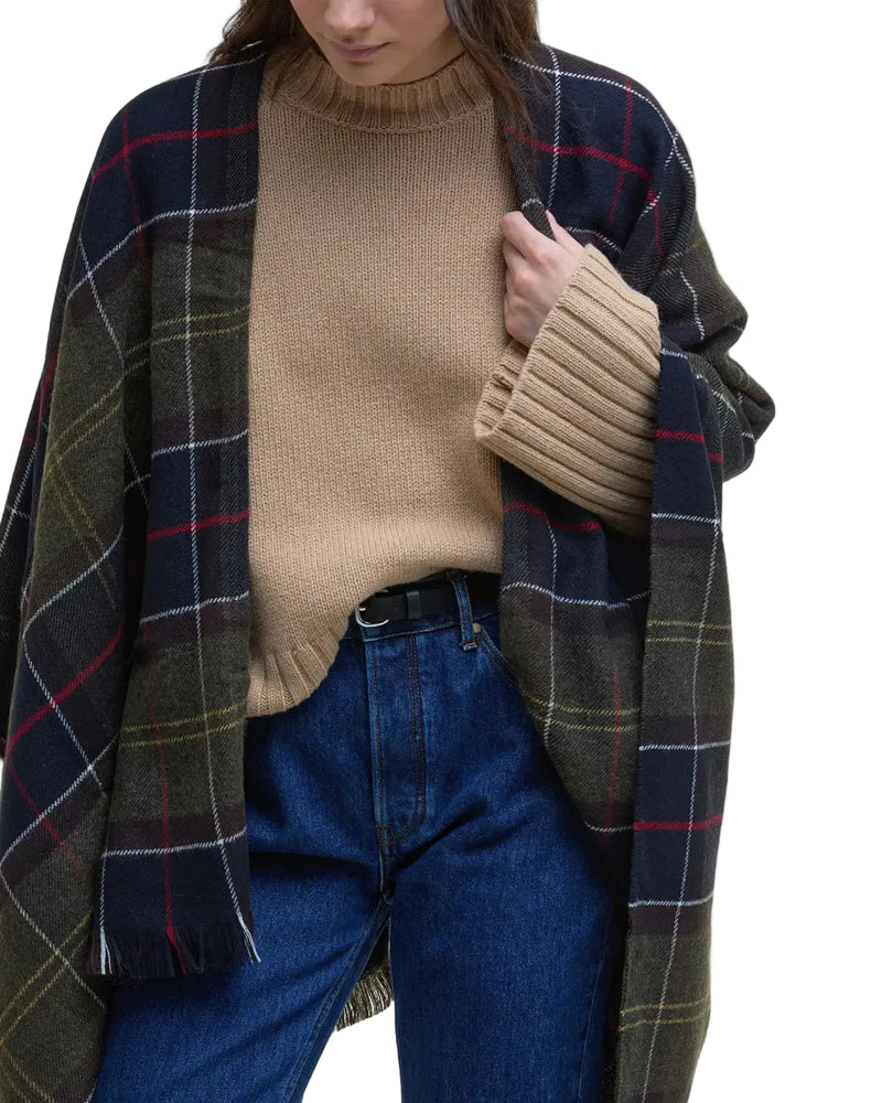 Barbour Womens Staffin Tartan Serape Scarf