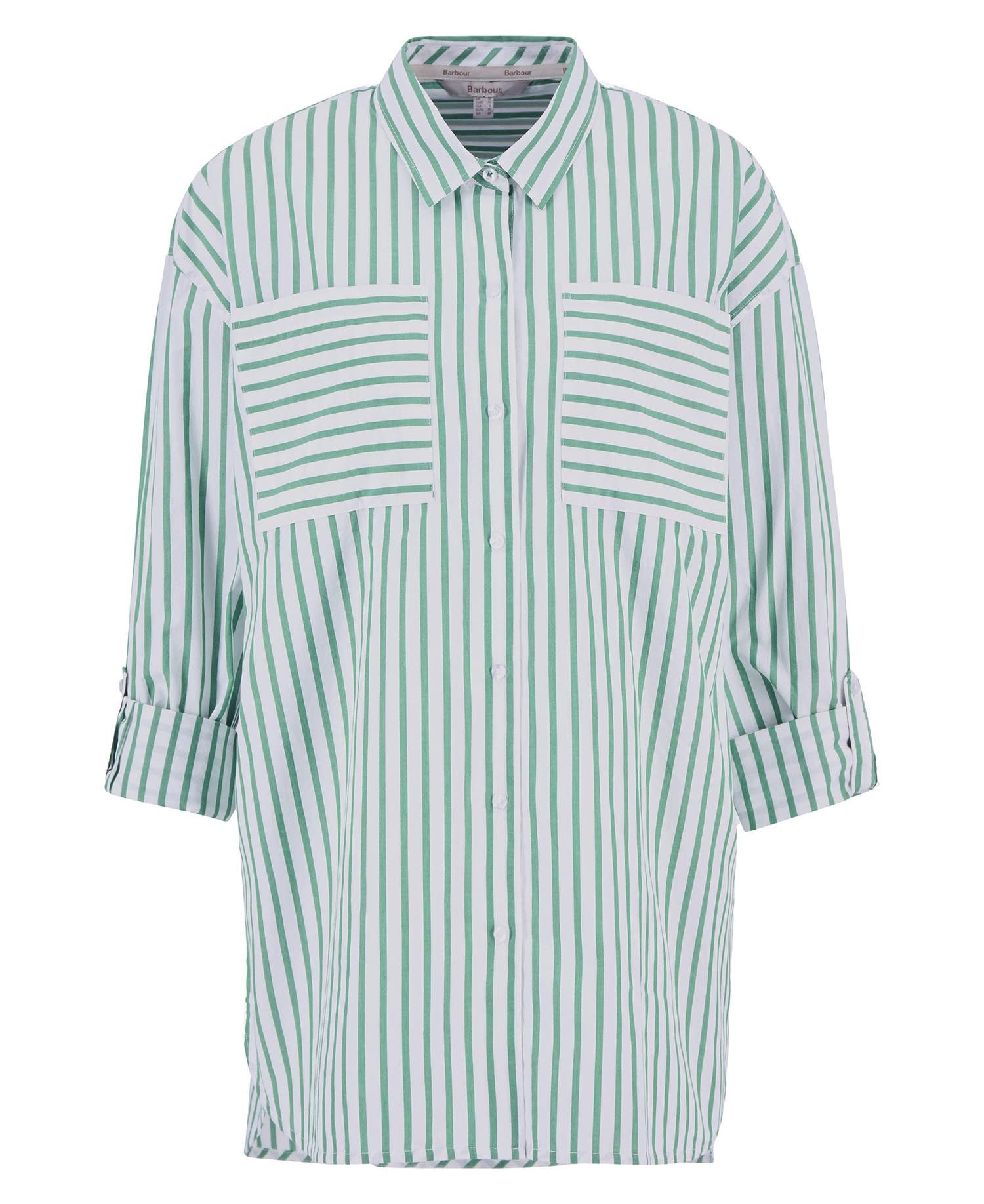 Barbour Womens Nicola Striped Relaxed Long-Sleeved Shirt