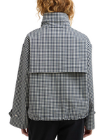 Barbour Womens Bronwyn Gingham Funnel-Neck Showerproof Jacket