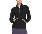 SKECHERS Womens Go Lux Rib 1/4 Zip Jacket