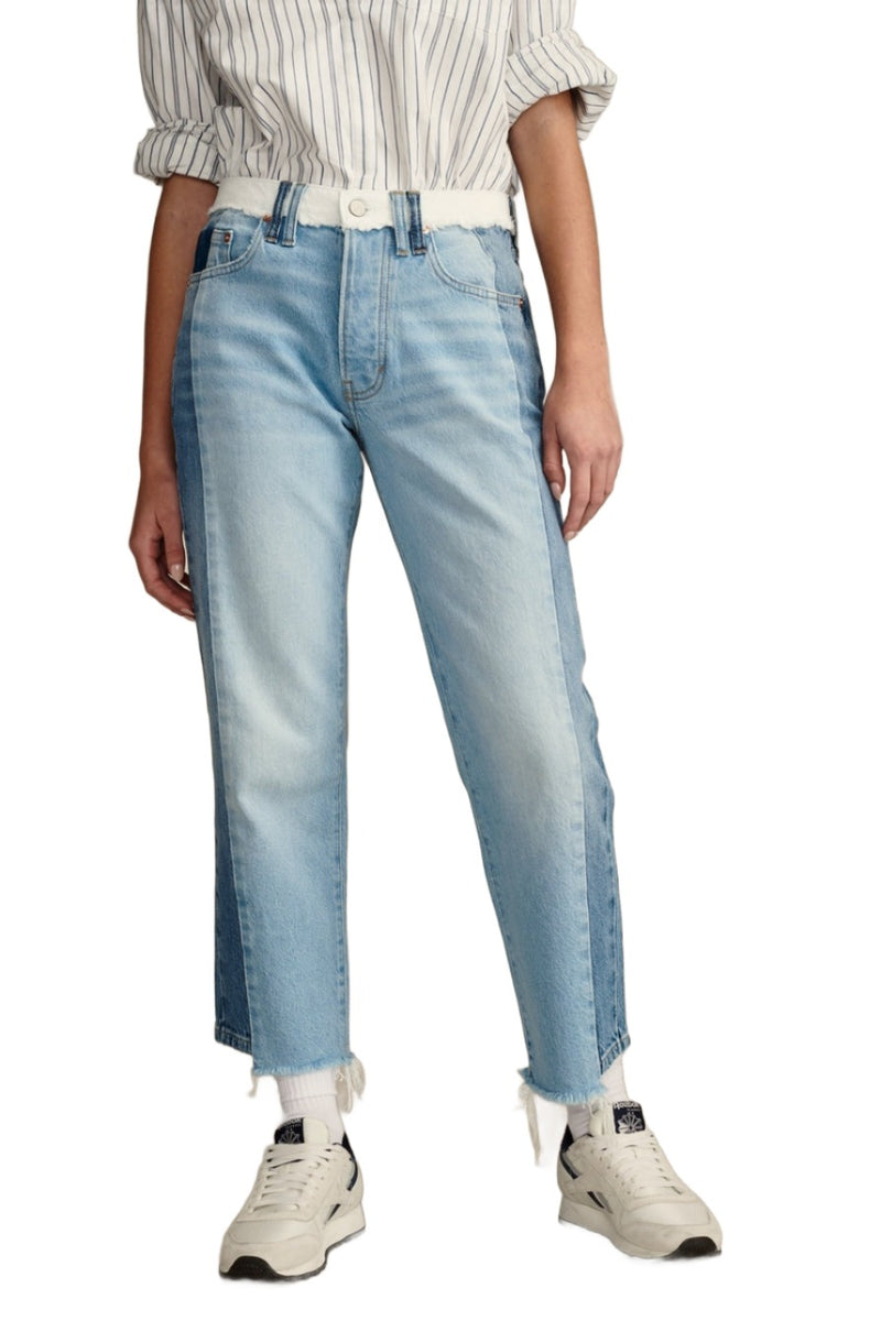 Lucky Brand Womens Lucky Legend 90s Loose Cropped Jeans - Pieced Together