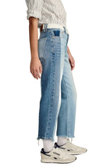 Lucky Brand Womens Lucky Legend 90s Loose Cropped Jeans - Pieced Together
