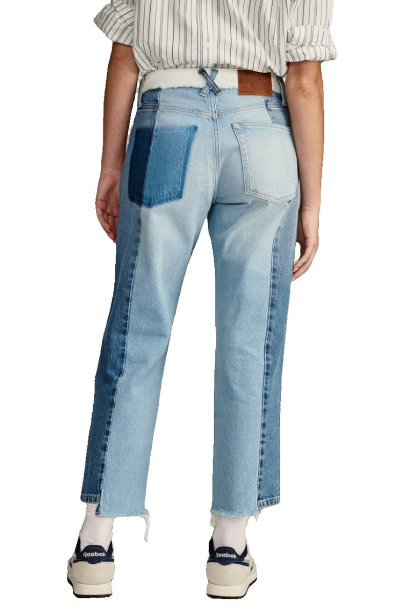 Lucky Brand Womens Lucky Legend 90s Loose Cropped Jeans - Pieced Together