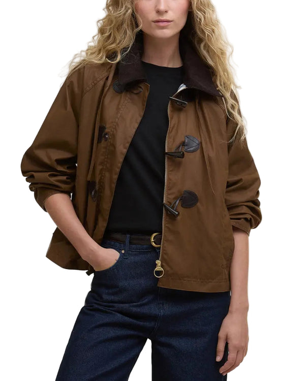 Barbour Womens Myra Waxed Duffle Coat