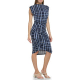 Calvin Klein Womens Printed Ruched Dress
