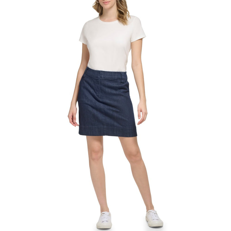 Calvin Klein Womens Stretch Denim Skirt