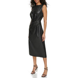 Calvin Klein Womens Paper Sleeveless Dress