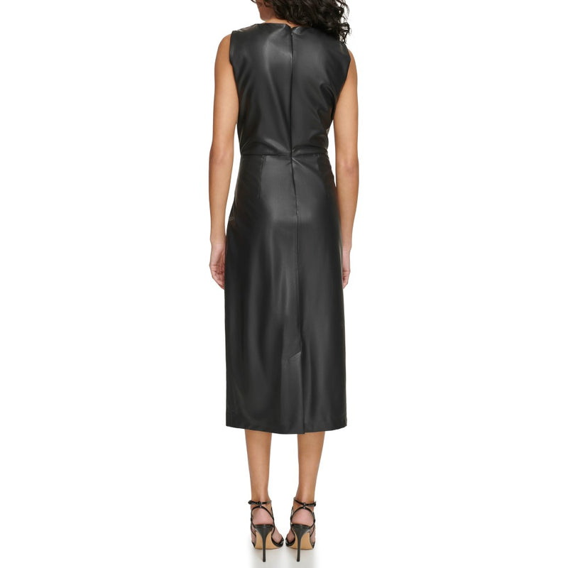 Calvin Klein Womens Paper Sleeveless Dress