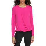 Calvin Klein Womens Matted Jersey Long Sleeve Top