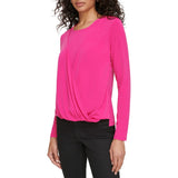 Calvin Klein Womens Matted Jersey Long Sleeve Top