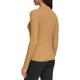 Calvin Klein Womens Point Collar Long Sleeve Sweater
