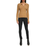 Calvin Klein Womens Point Collar Long Sleeve Sweater
