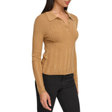 Calvin Klein Womens Point Collar Long Sleeve Sweater