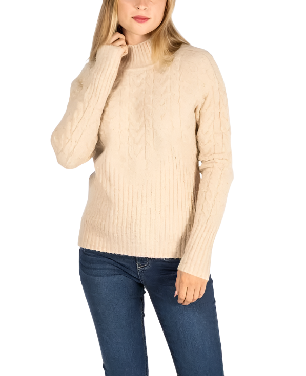 Calvin Klein Womens Cable Knit Sweater ShopCGX