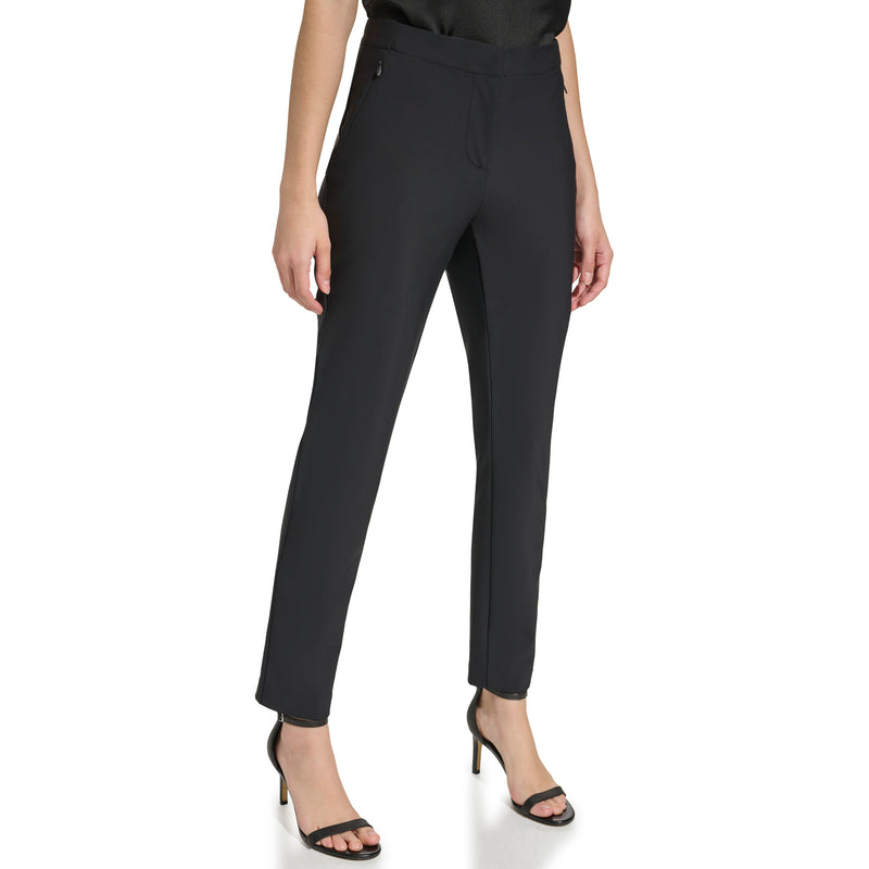 Calvin Klein Womens Precicion Ponte Slim Pants with Seams