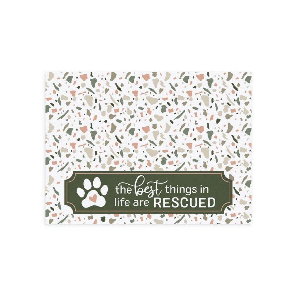 P. Graham Dunn "The Best Things In Life Are Rescued" Pet Mat