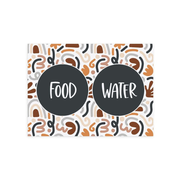 P. Graham Dunn "Food Water" Pet Mat