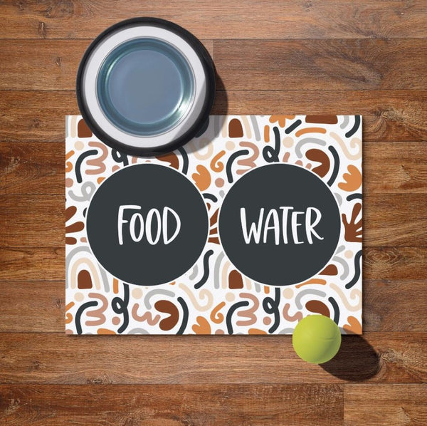 P. Graham Dunn "Food Water" Pet Mat