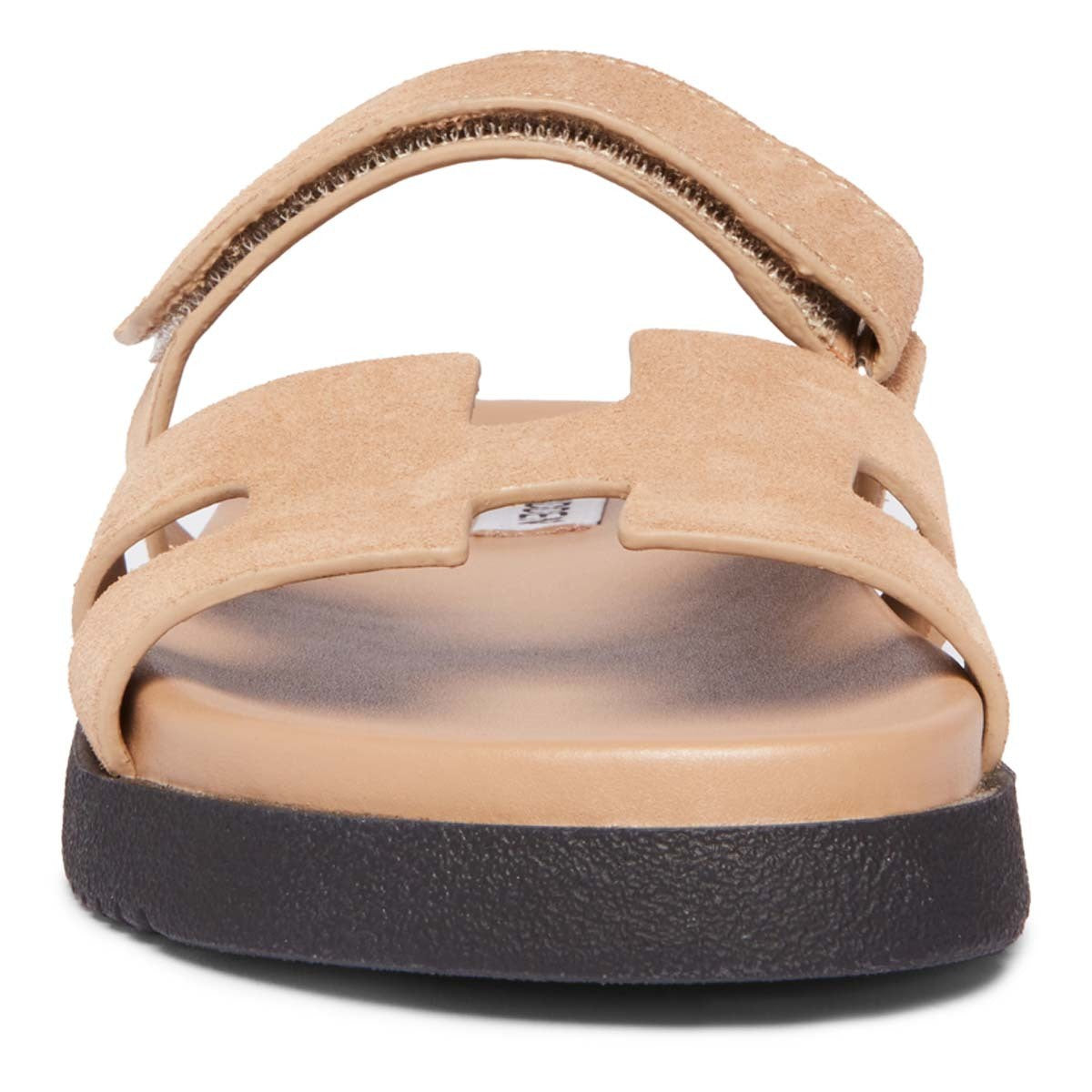 Steve Madden Missile sandals with straps in suede taupe Steve Madden Missile sandals with straps in suede taupe