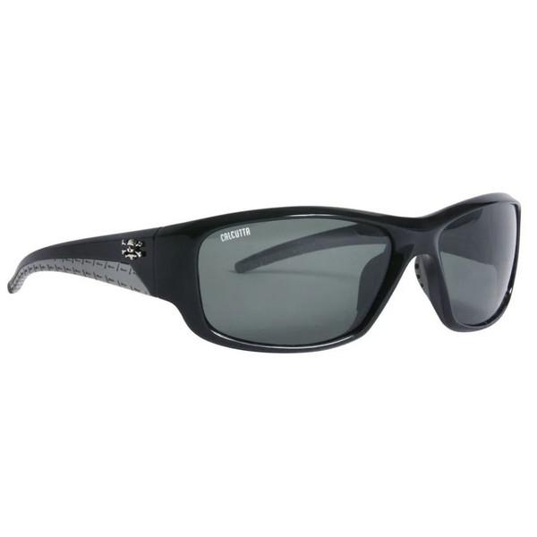 Calcutta McWay Shiny Black Frames - Gray Lens - Polarized Sunglasses