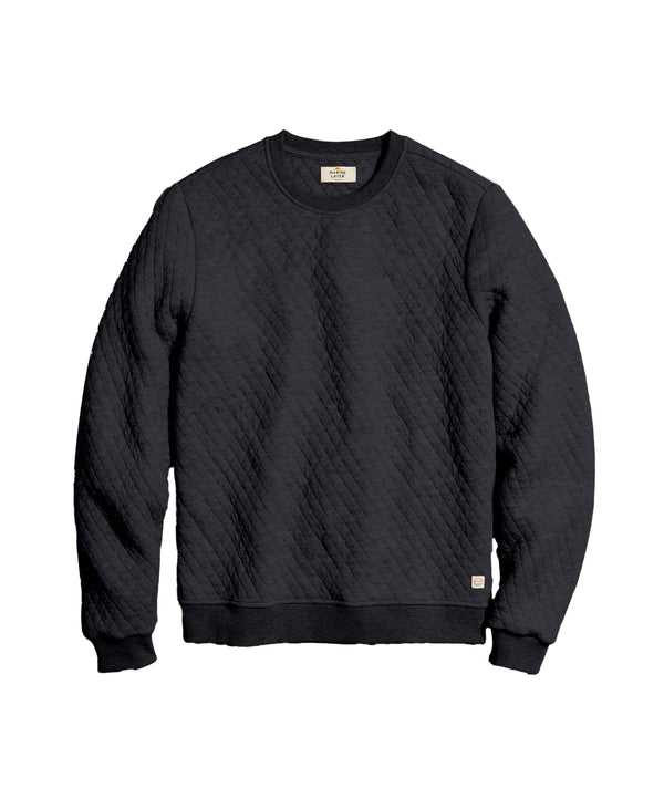 Marine Layer Mens Corbet Quilted Crewneck Sweater