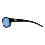 Calcutta Meads Shiny Black Frames - Blue Mirror Lens - Polarized Sunglasses