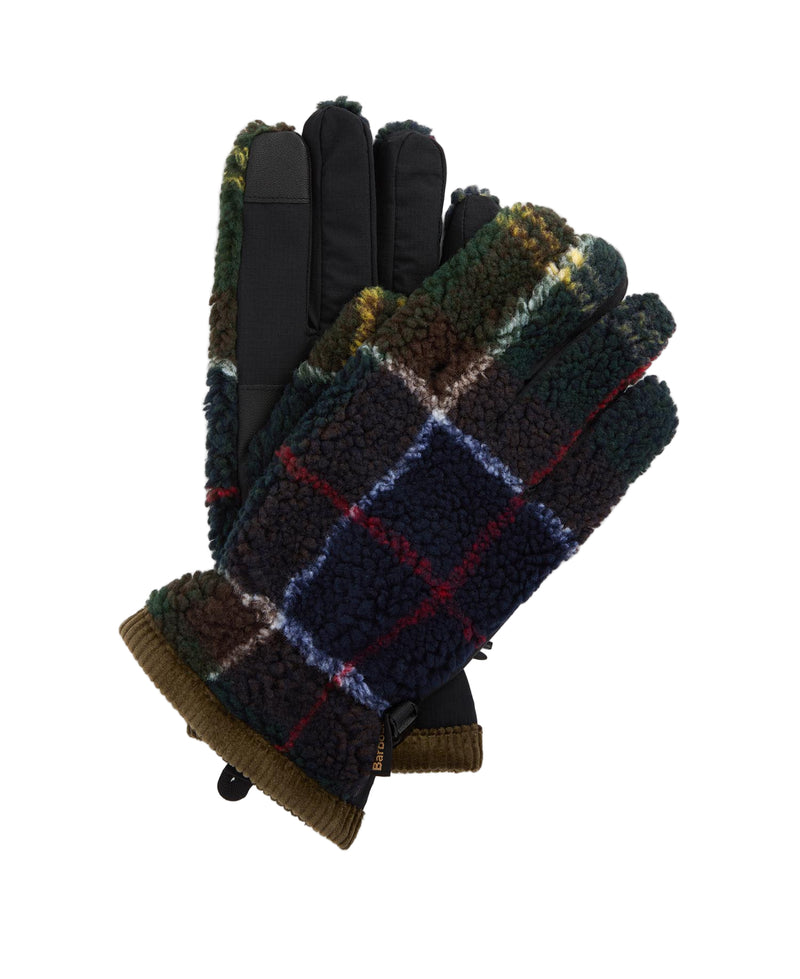 Barbour Mens Field Tartan Fleece Gloves