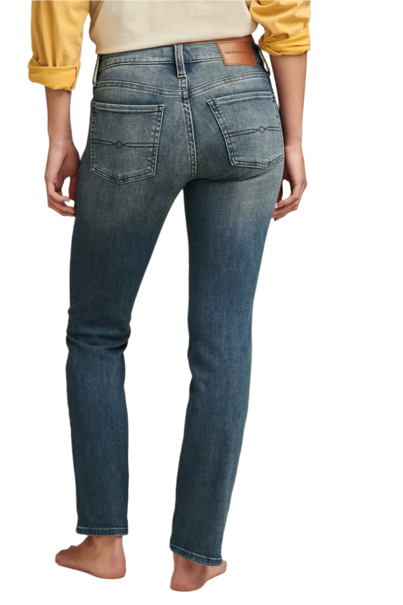 Lucky Brand Womens Mid Rise Sweet Straight Jeans
