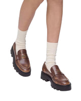 Marc Jacobs Womens The Distressed Leather Frankie Loafers