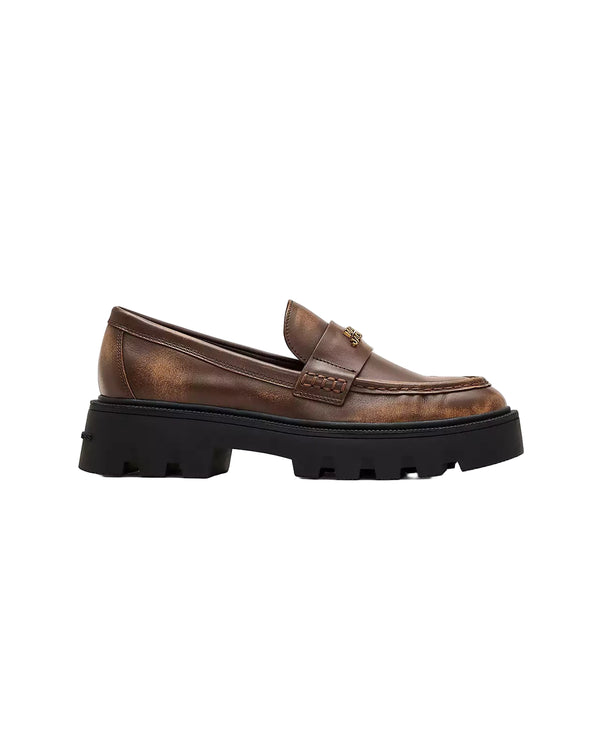 Marc Jacobs Womens The Distressed Leather Frankie Loafers