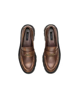 Marc Jacobs Womens The Distressed Leather Frankie Loafers