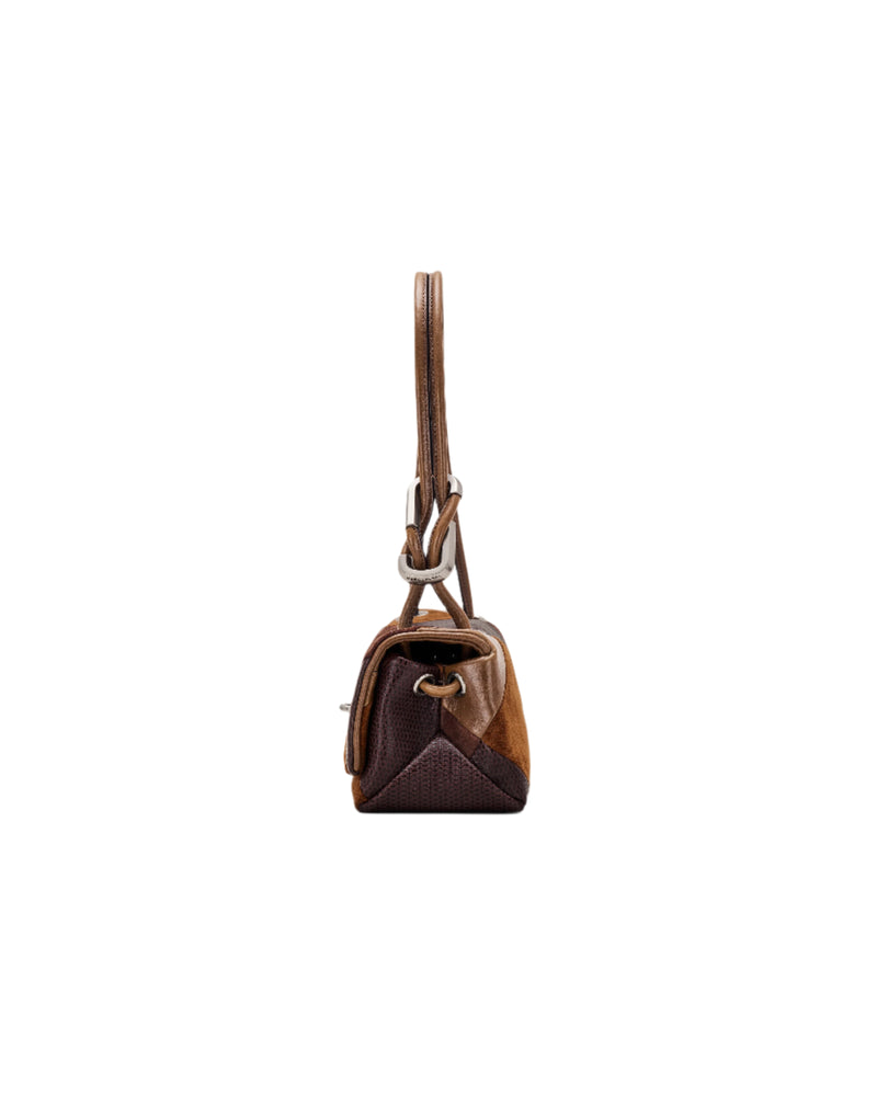Marc Jacobs The Suede Patchwork Mini Dual Shoulder Handbag