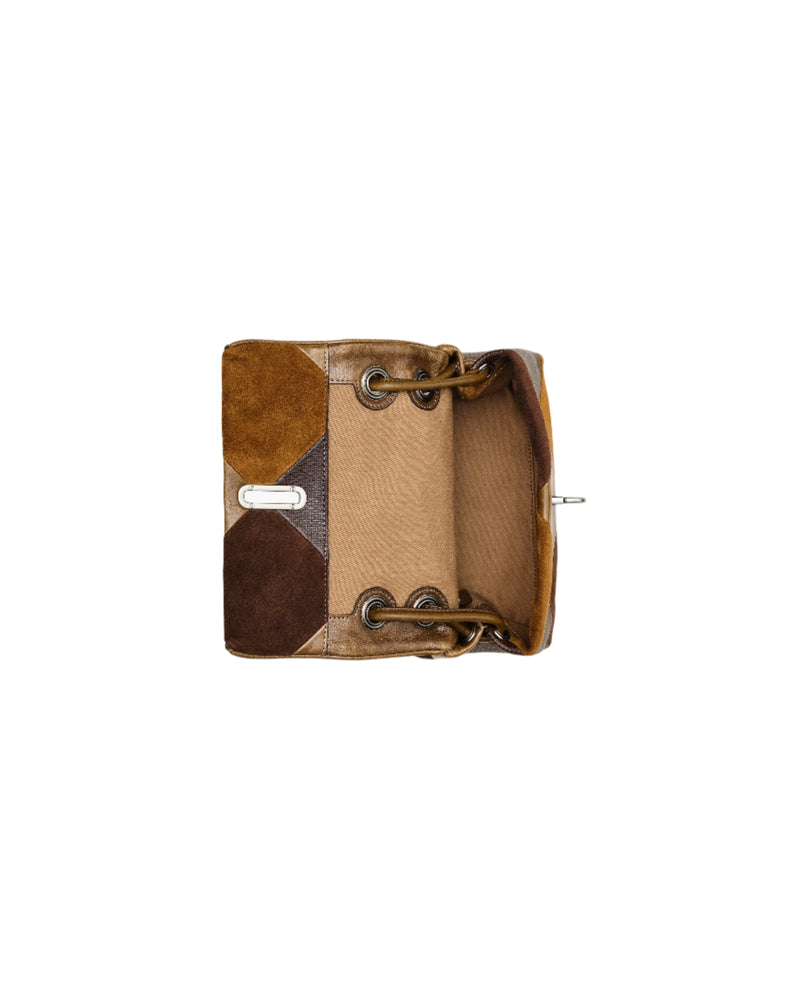 Marc Jacobs The Suede Patchwork Mini Dual Shoulder Handbag