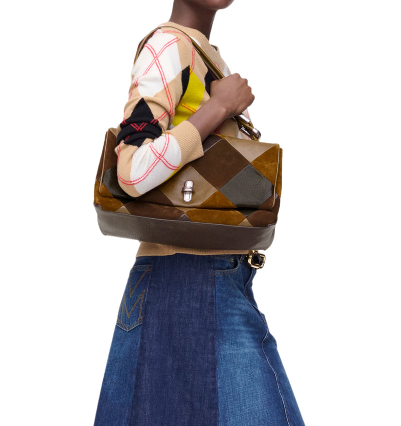 Marc Jacobs The Suede Patchwork Large Dual Handbag – ShopCGX