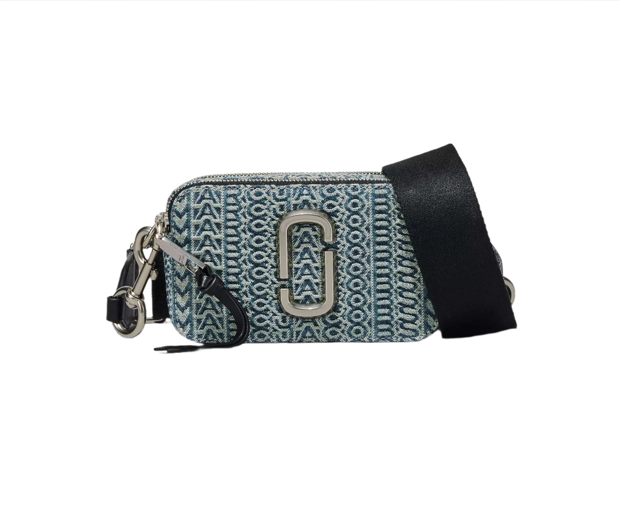 Marc Jacobs The Washed Monogram Denim Snapshot Crossbody Marc Jacobs The Washed Monogram Denim Snapshot Crossbody