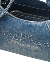 Marc Jacobs The Denim Bow Mini Sack Shoulder Handbag