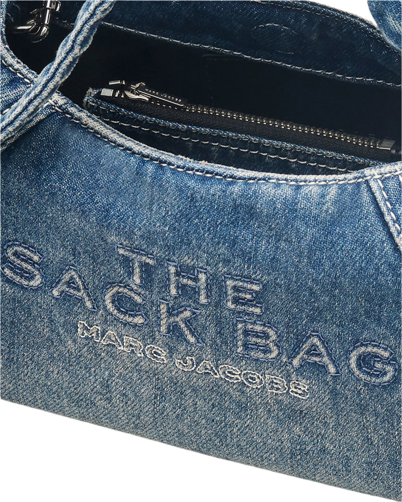Marc Jacobs The Denim Bow Mini Sack Shoulder Handbag – ShopCGX
