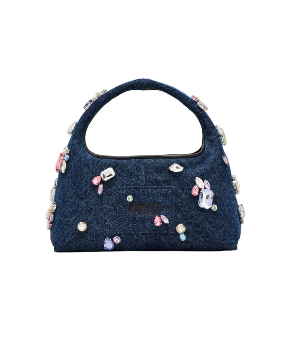 Marc Jacobs The Gem Denim Mini Sack Shoulder Handbag