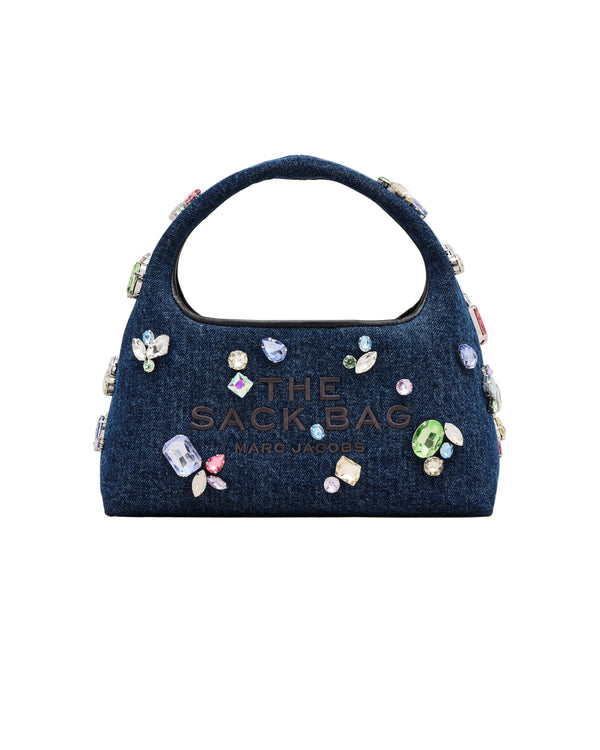 Marc Jacobs The Gem Denim Mini Sack Shoulder Handbag