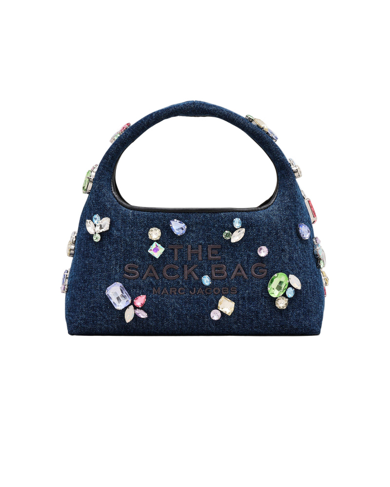 Marc Jacobs The Gem Denim Mini Sack Shoulder Handbag
