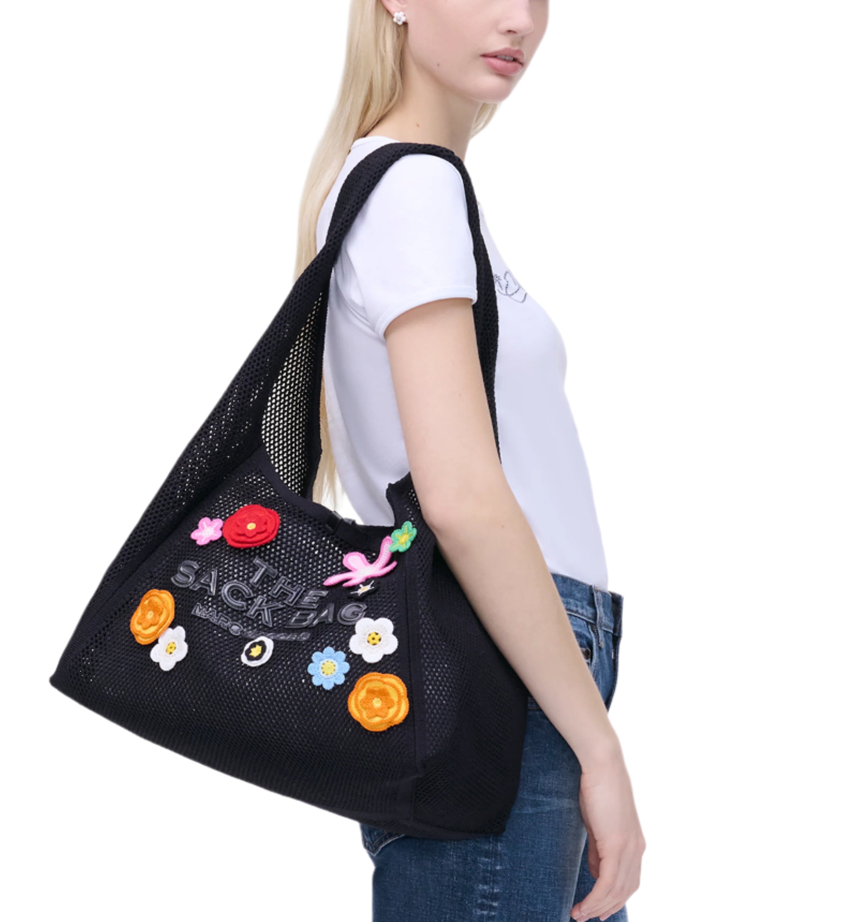 Marc Jacobs The Daisy Crochet Sack Shoulder Handbag