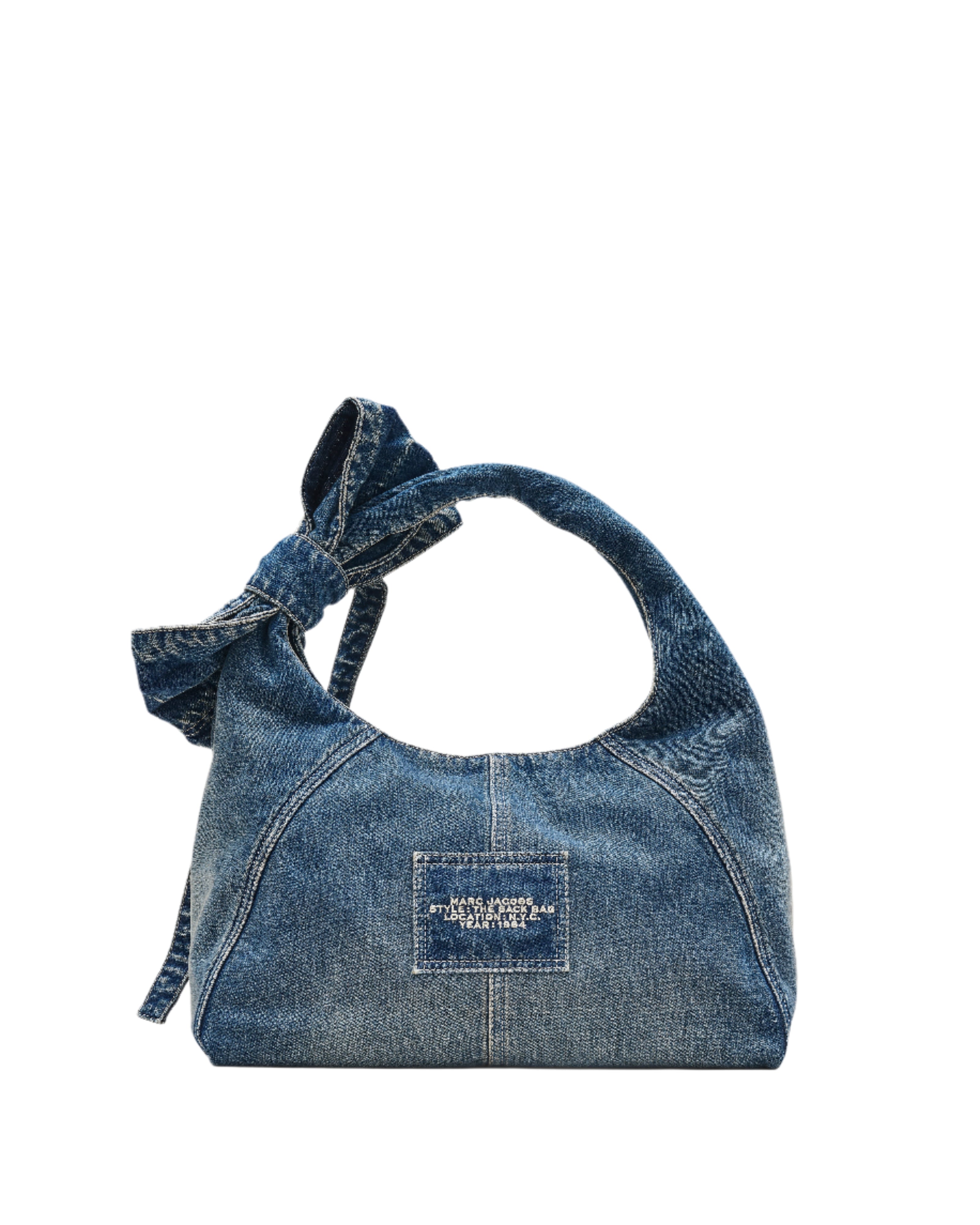 Marc Jacobs The Denim Bow Sack Shoulder Handbag