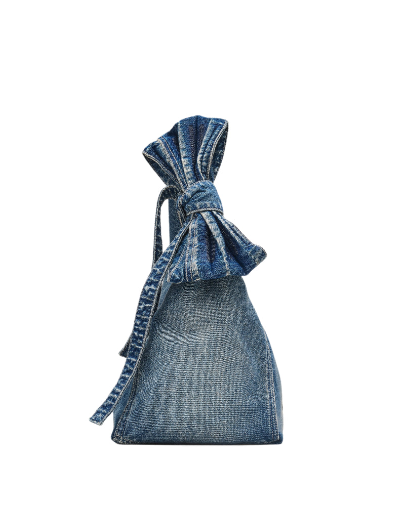 Marc Jacobs The Denim Bow Sack Shoulder Handbag