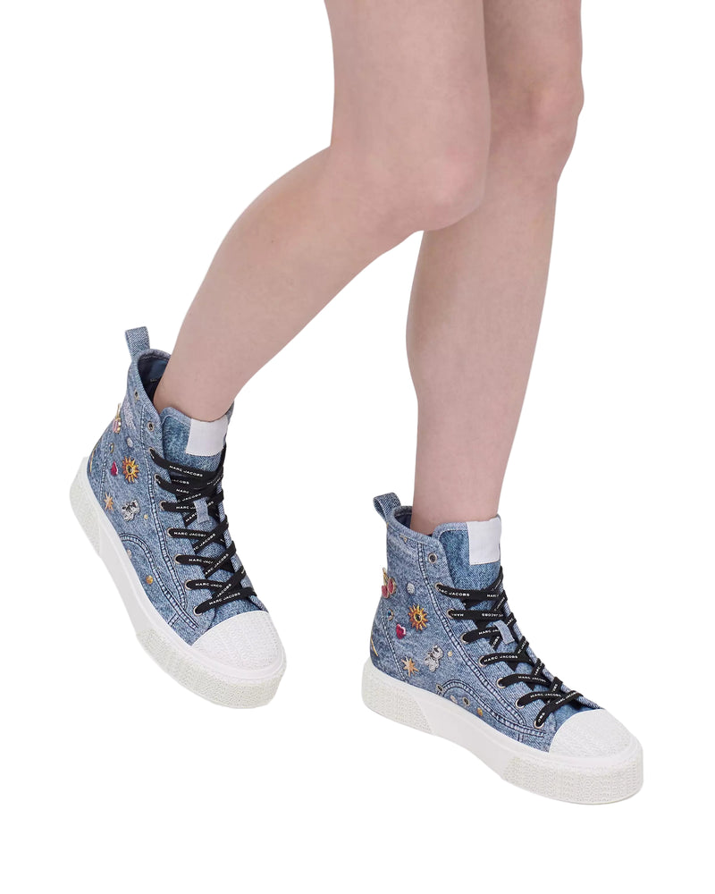 Marc Jacobs Womens The Trinket Charm High Top Sneakers