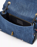 Marc Jacobs The Trinket Charm Denim Large Dual Shoulder Handbag