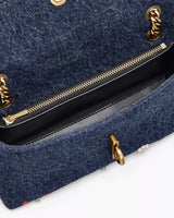 Marc Jacobs The Trinket Charm Denim Dual Chain Mini Crossbody Handbag