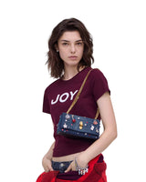 Marc Jacobs The Trinket Charm Denim Dual Chain Mini Crossbody Handbag