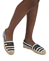 Marc Jacobs Womens The Stripe Canvas Espadrille Shoes