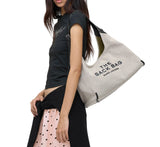 Marc Jacobs The Leather-Trim Canvas Belted Sack Handbag