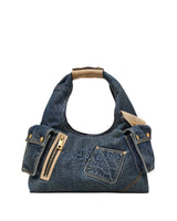 Marc Jacobs The Denim Suede Cargo Sack Handbag